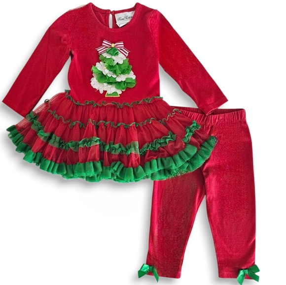 Rare Editions Other - Christmas Tutu Dress + Leggings